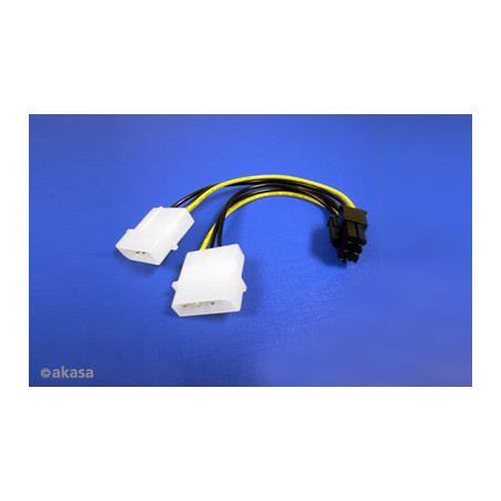 AKASA - 4-pin Molex na 6-pin ATX PCIex adaptér