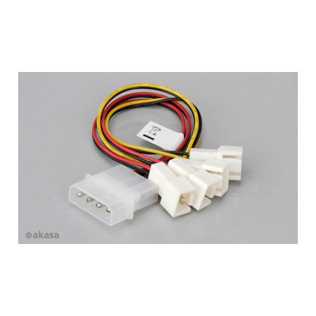 Akasa - 4-pin CPU Molex na 4 x 3-pin fan
