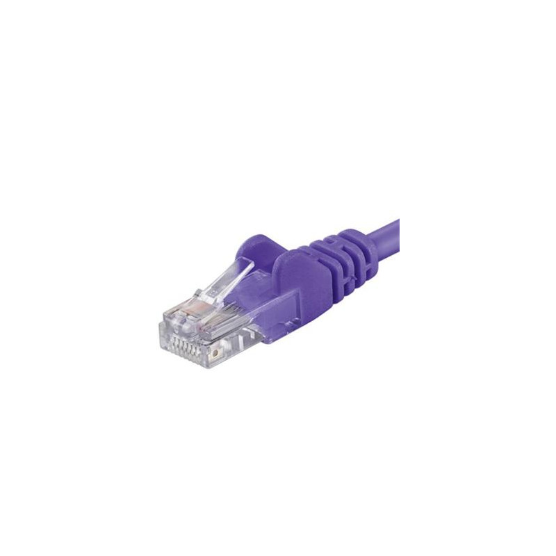 Patch kábel UTP RJ45-RJ45 level 5e 0.25m, fialová