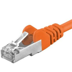 Premiumcord Patch kábel CAT6a S-FTP, RJ45-RJ45, AWG 26/7 0,5 m, oranžová