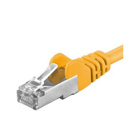 Premiumcord Patch kábel CAT6a S-FTP, RJ45-RJ45, AWG 26/7 0,5 m, žltá