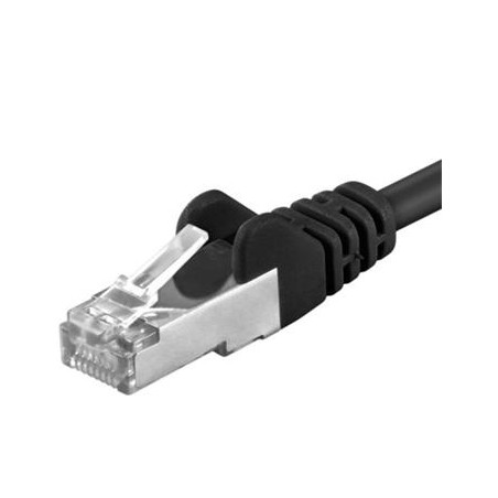 Premiumcord Patch kábel CAT6a S-FTP, RJ45-RJ45, AWG 26/7 1m, čierna