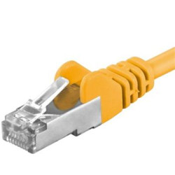 Premiumcord Patch kábel CAT6a S-FTP, RJ45-RJ45, AWG 26/7 1m, žltá
