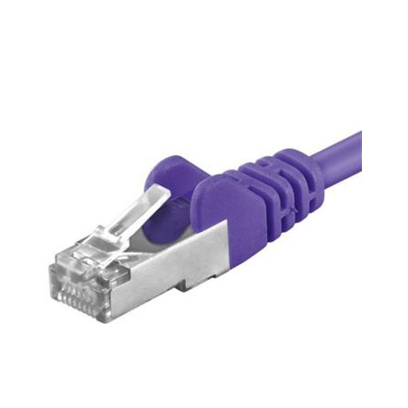 Premiumcord Patch kábel CAT6a S-FTP, RJ45-RJ45, AWG 26/7 2m, fialová