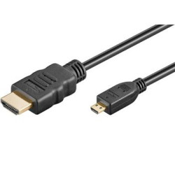 PremiumCord Kábel HDMI A - HDMI micro D, 2m