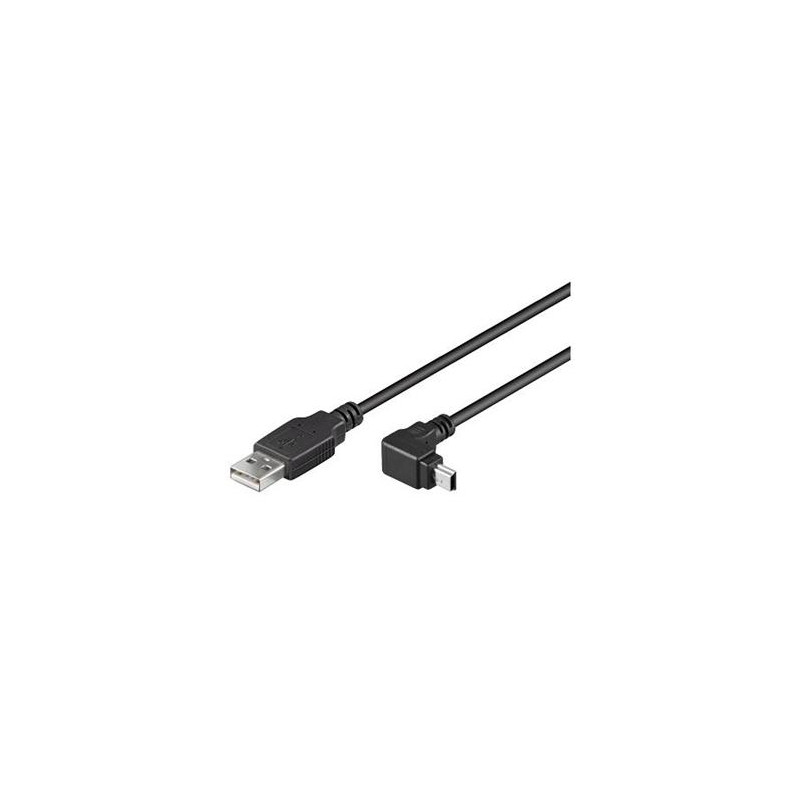 PremiumCord miniUSB 2.0, A-B, 5 pinov, 90 °, 1.8 m