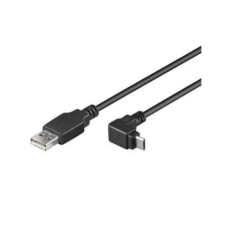 PremiumCord Kábel micro USB 2.0, A-B, 90 °, 3m