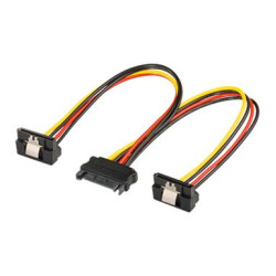PremiumCord Napájacia rozdvojka k HDD SATA - 2x SATA zalomený 90°