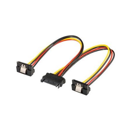 PremiumCord Napájacia rozdvojka k HDD SATA - 2x SATA zalomený 90°