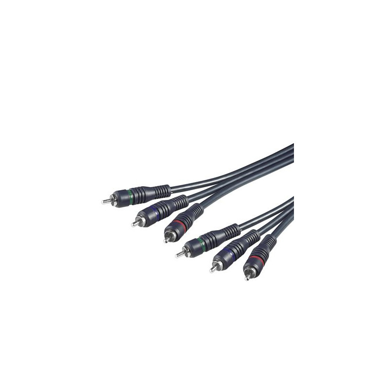 PremiumCord Kábel 3x CINCH-3x CINCH M/M 2m HQ