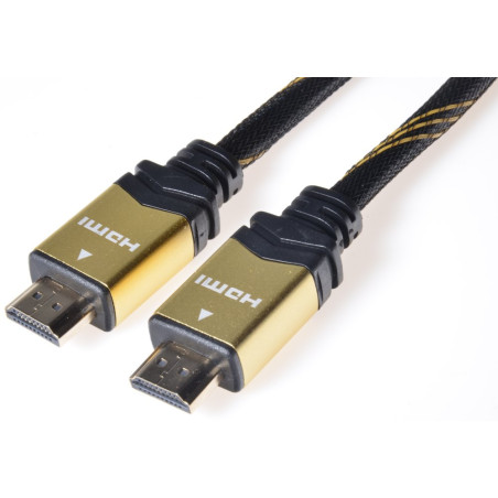 PremiumCord GOLD HDMI High Speed + Ethernet kábel, pozlátené konektory, 10m