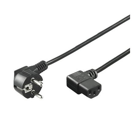 PremiumCord Kábel sieťový 230V k počítaču 5m, IEC konektor do uhla 90 °