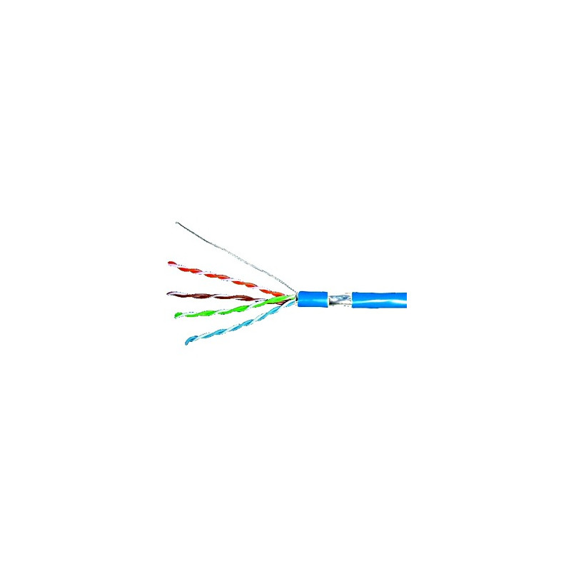 Kábel F/UTP Cat.5e 4x2xAWG24, LS0H plášť modrý, box 305m