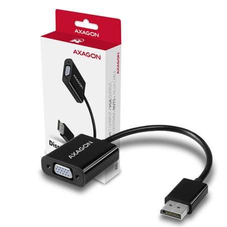 AXAGON RVD-VGN, DisplayPort - VGA redukcia / adaptér, FullHD, 1920*1200