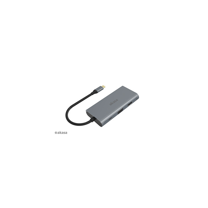 AKASA - externý USB hub - USB typ-C na 9-in-1