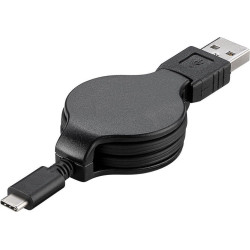 PremiumCord Kabel USB 3.1 C/M - USB 2.0 A/M, charging a sync navíjací kábel 1m