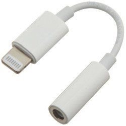 PremiumCord Apple Lightning audio redukčný kábel na 3.5 mm stereo jack/female, biely