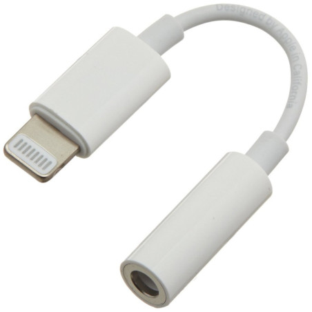 PremiumCord Apple Lightning audio redukčný kábel na 3.5 mm stereo jack/female, biely