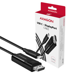 AXAGON RVC-DPC, USB-C - DisplayPort redukcia / kábel 1.8m, 4K/60Hz