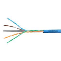 Kábel U/UTP Cat.6 4x2xAWG24 300 MHz, LS0H modrý, Eca, drôt