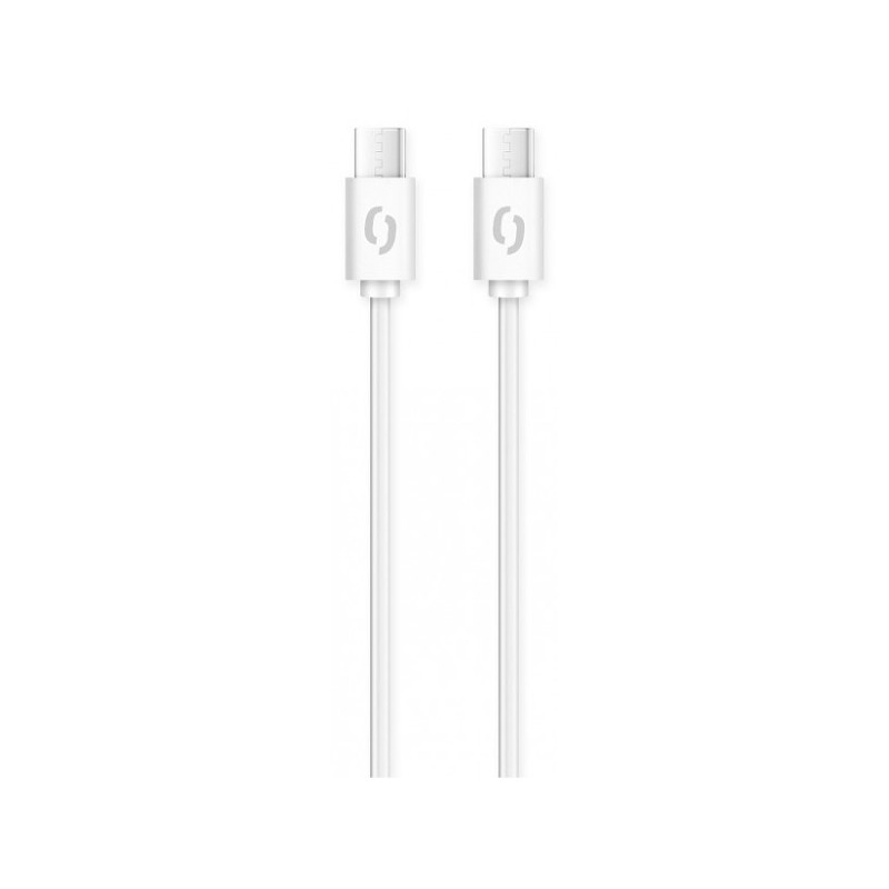 ALIGATOR Dátový kábel POWER 3A, USB-C/USB-C, biely
