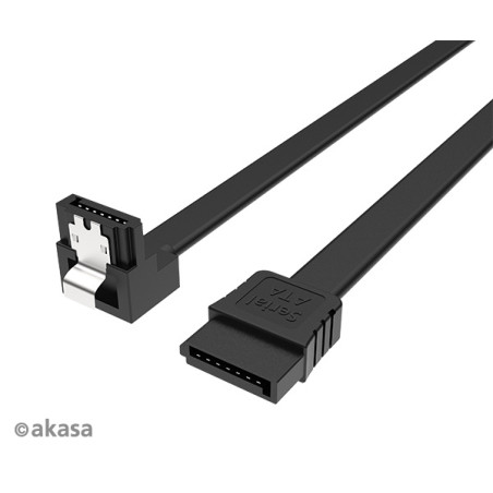AKASA - Proslim SATA kábel 90 ° - 100 cm