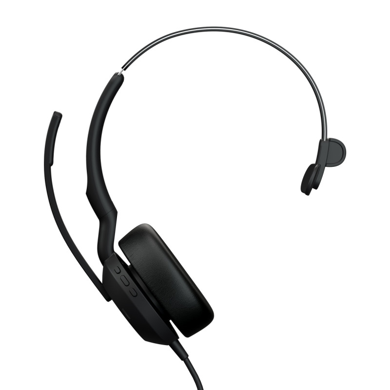 Jabra Evolve2 50/Mono/ANC/USB-C/Drôt/BT/Bezdrôt/Čierna