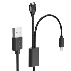 Tactical USB Nabíjací a Dátový Kabel 2v1 pre Garmin Fenix 7 + USB-C
