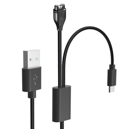 Tactical USB Nabíjací a Dátový Kabel 2v1 pre Garmin Fenix 7 + USB-C