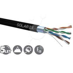 Inštalačný kábel Solarix CAT5E FTP PE Fca vonkajší 100m/box SXKD-5E-FTP-PE