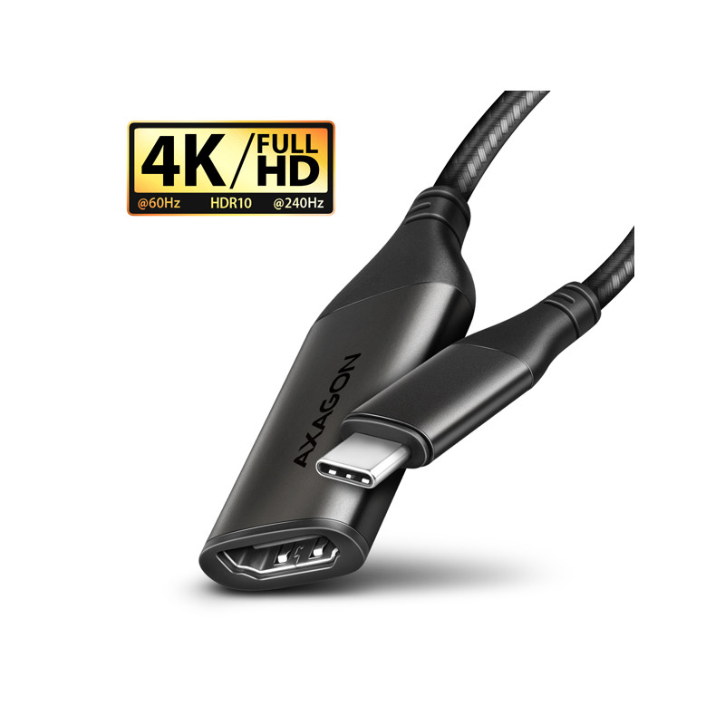 AXAGON RVC-HI2M, USB-C - HDMI 2.0a redukcia / adaptér, 4K/60Hz HDR10