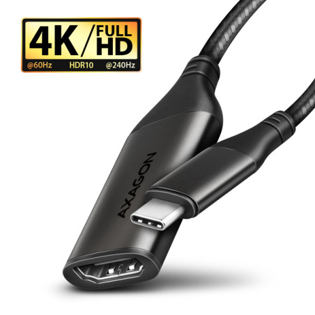 AXAGON RVC-HI2M, USB-C - HDMI 2.0a redukcia / adaptér, 4K/60Hz HDR10