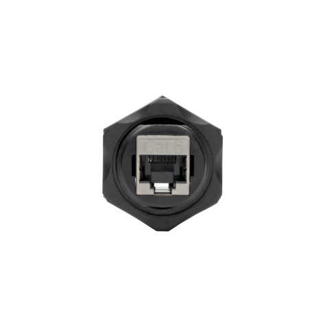 Spojka, pripojenie Ethernet zariadenia v priemysle, IP68, montáž do panelu, Cat5/Cat6 Samice/Samice