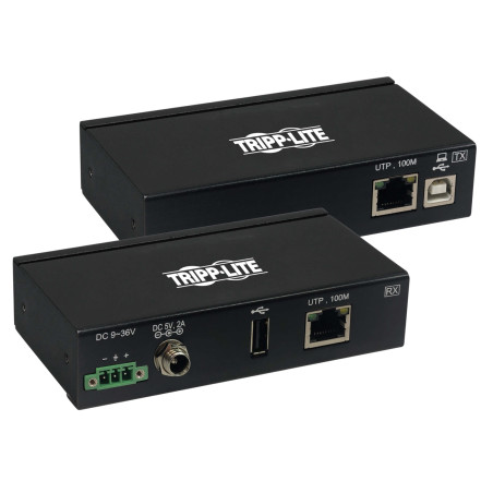 Extender, 1-port USB 2.0 cez Cat6, ESD ochrana, PoC, priemyselný, možnosť montáže, 100mm