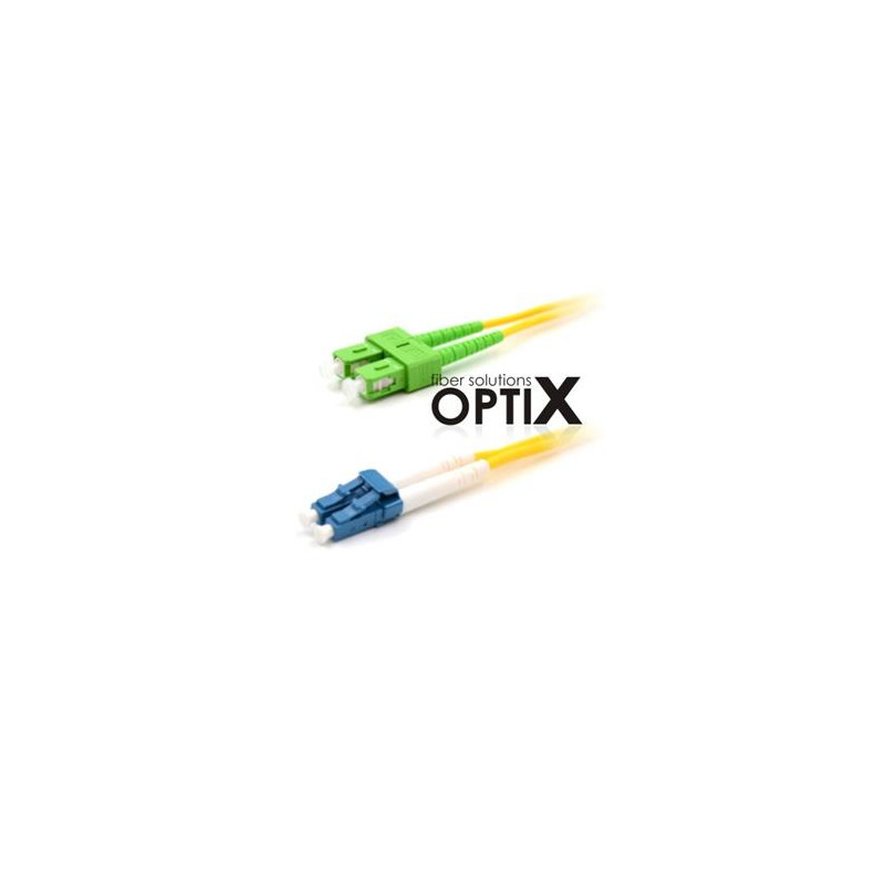 Patchcord FO duplex LC-SC/APC 9/125um SM, 0,5m, OS2, 1.8mm