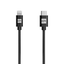 ER POWER kábel USB-C/Lightning 200cm čierny