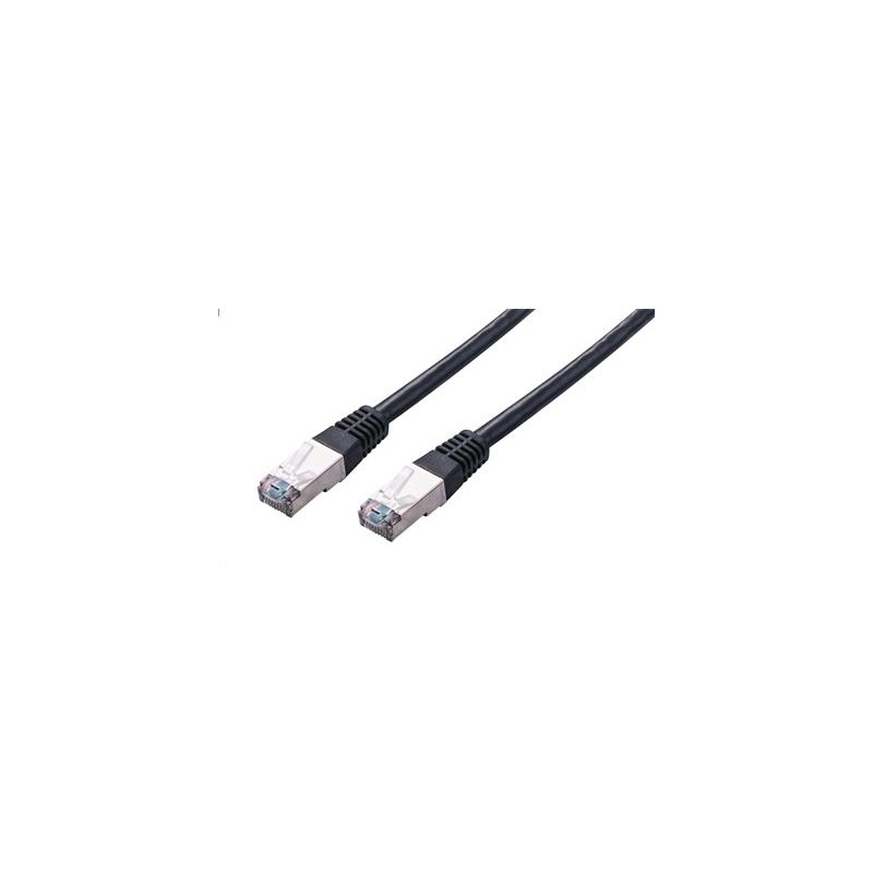 Kábel C-TECH patchcord Cat5e, FTP, čierny, 0,5m