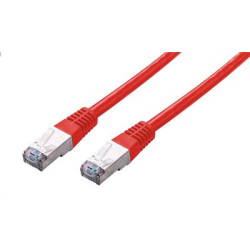 Kabel C-TECH patchcord Cat5e, FTP, červený, 0,25 m