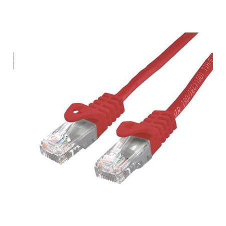 Kabel C-TECH patchcord Cat6, UTP, červený, 0,25 m