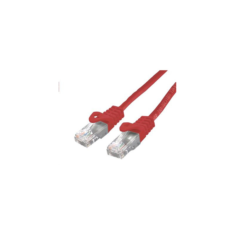 Kabel C-TECH patchcord Cat6, UTP, červený, 2m