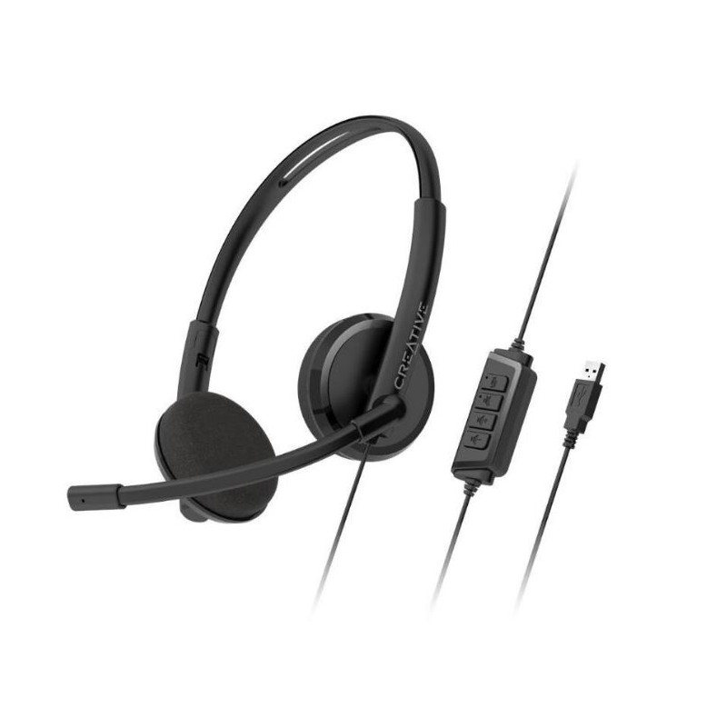 Creative HS-220/ANC/USB/Drôt/Čierna