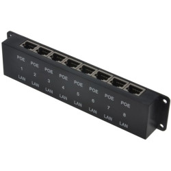 MaxLink pasívny POE panel, 8 portov
