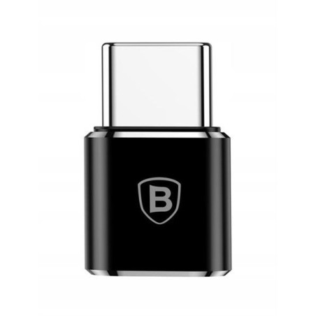Baseus adaptér z microUSB na USB-C čierny