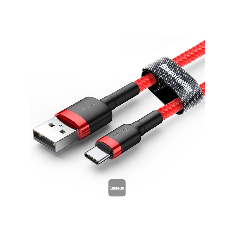 Baseus dátový kábel Cafule USB-C 2m 2A červený