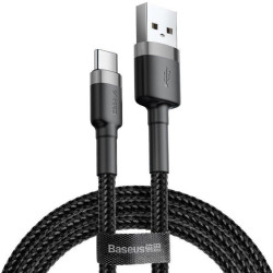 Baseus dátový kábel Cafule USB-C 3m 2A šedo-čierny