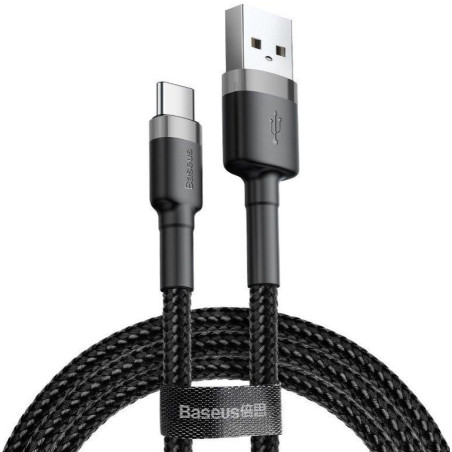 Baseus dátový kábel Cafule USB-C 3m 2A šedo-čierny