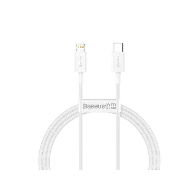 Baseus dátový kábel Superior USB-C/Lightning 1m 20W biely