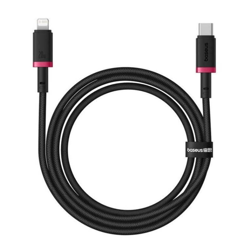 Baseus Rýchlonabíjací kábel Dura USB/Lightning 1m 20W černo šedý