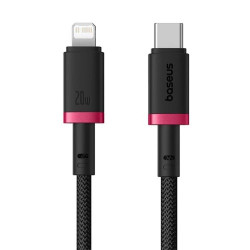 Baseus Rýchlonabíjací kábel Dura USB/Lightning 2m 20W červeno čierny