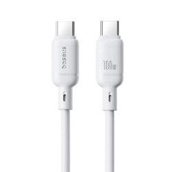 Baseus Rýchlonabíjací kábel Silky USB-C/USB-C 1m 100W biely